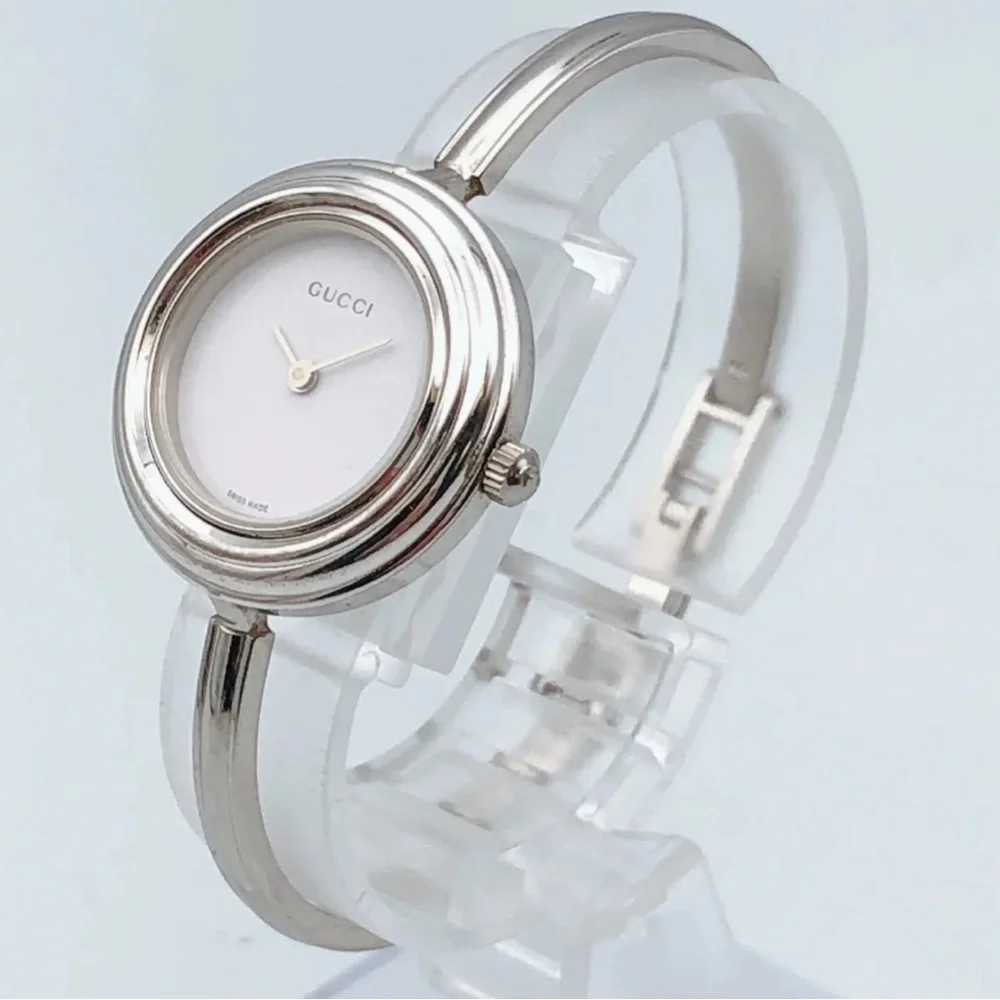 Gucci Silver Bracelet Watch with all bezels shown
